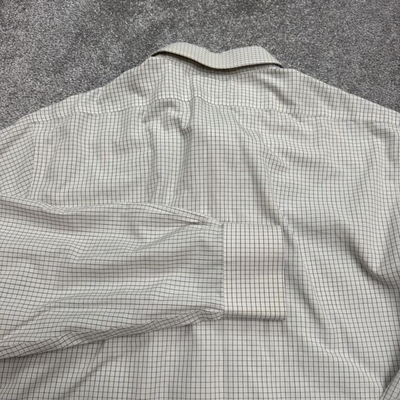 Brooks Brothers Extra Slim Non Iron Dress Shirt Mens 16 34 White Blue Check Work - Picture 4 of 16